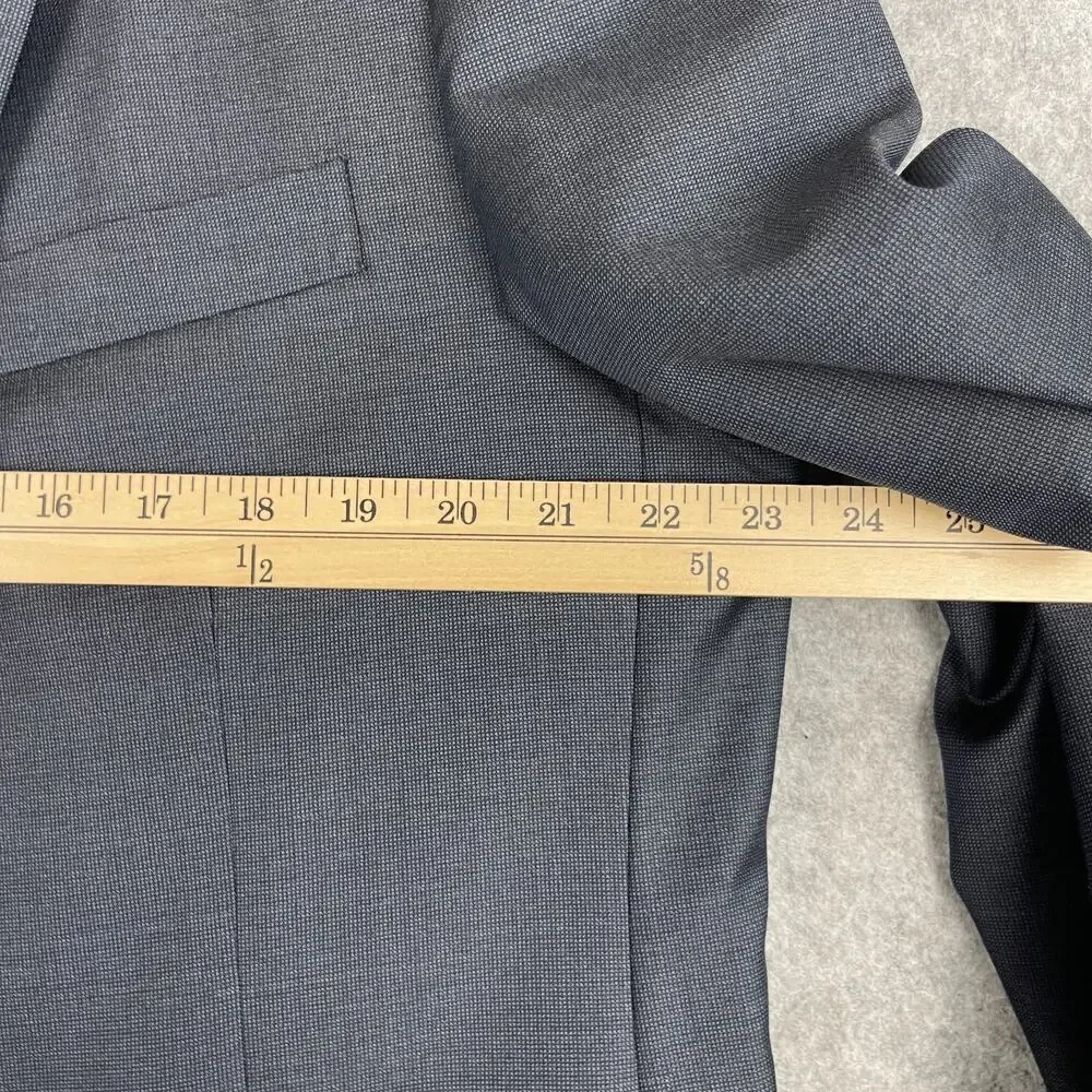 Brooks Brothers 1818 Madison Blazer Jacket Men 46R Blue Wool Vitale Barberis USA